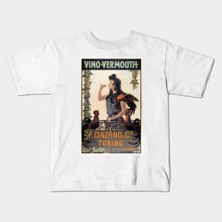 CINZANO VINO VERMOUTH TORINO Vintage Italian Herbal Liqueur Advert Kids T-Shirt